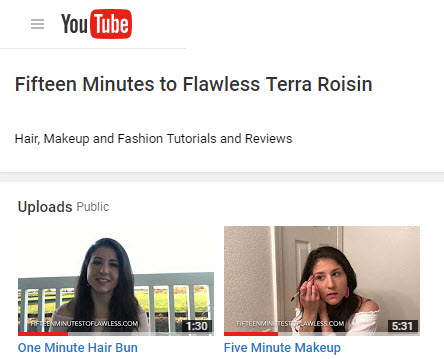 Fifteen Minutes to Flawless You Tube Channel